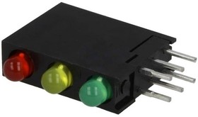 Фото 1/2 L-934SA/1I1Y1GD, LED; in housing; red/green/yellow; 3mm; No.of diodes: 3; 20mA; 40°