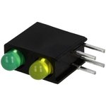 L-7104MD/1LG1LYD, LED; in housing; yellow/green; 3mm; No.of diodes: 2; 2mA; 40°