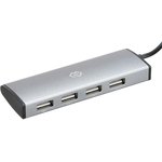 Разветвитель USB Digma (HUB-4U2.0-UC-DS) 4порт. серебристый