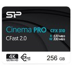SP256GICFX311NV0BM, Memory Card, CFast, 256GB, 530MB/s, 450MB/s, Black