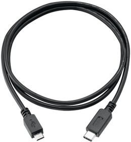 632910731611, Cable USB 3.1, USB Micro-B Plug - USB-C Plug, 1m, WR-COM