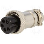 MIC325, Connector: microphone; plug; female; PIN: 5; for cable; straight