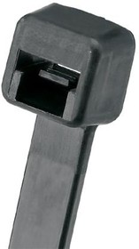 Фото 1/3 PLT1.5M-M20, Pan-Ty® locking tie, miniature cross section, 5.6" (142mm) length, nylon 6.6, black.