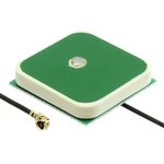 ECHO34/0.1M/UFL/S/S/17, Patch Antenna, 2.4GHz, 1.5 VSWR, 2dBi Gain, 50ohm ...