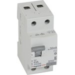 Выключатель дифференциального тока (УЗО) двухполюсный 63А 30мА тип AC RX3