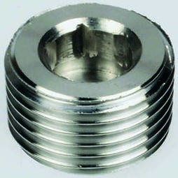 0285 17 00, Stainless Steel Pipe Fitting Hexagon Plug, Male R 3/8in