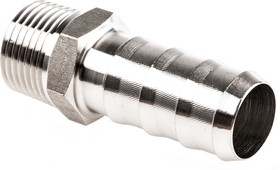 Фото 1/2 1823 13 17, Stainless Steel Pipe Fitting, Straight Hexagon Tailpiece Adapter, Male R 3/8in x Male