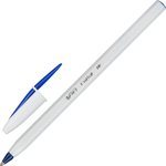 The ballpoint pen is not automatic. BIC Cristal blue,white Corp., oil,0,32mm949879