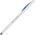 The ballpoint pen is not automatic. BIC Cristal blue,white Corp., oil,0,32mm949879