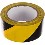 Клейкая сигнальная лента 50мм x 33м, желто-чёрная, PVC 0663350