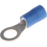 FV Insulated Ring Terminal, 5mm Stud Size, 1mm² to 2.6mm² Wire Size, Blue