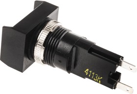 551015-601, Illuminated Push Button Switch, Momentary, Panel Mount, 16.2mm Cutout, SPDT, 250V ac, IP67
