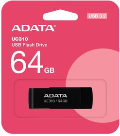 Фото 1/8 Флэш-накопитель USB3 64GB UC310-64G-RBK ADATA