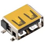 629104190121, USB Connector, USB-A 2.0 Receptacle, Right Angle, 4 Poles