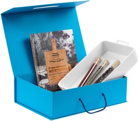 Фото 1/3 Коробка подарочная Case, подарочная,голубая, 35,3х24х10см, картон,1142.44