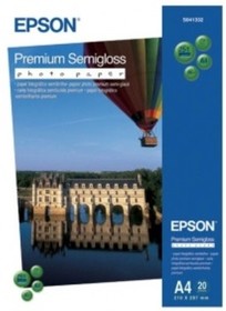 Фото 1/2 C13S041332, Epson Premium Semigloss Photo Paper A4, Бумага