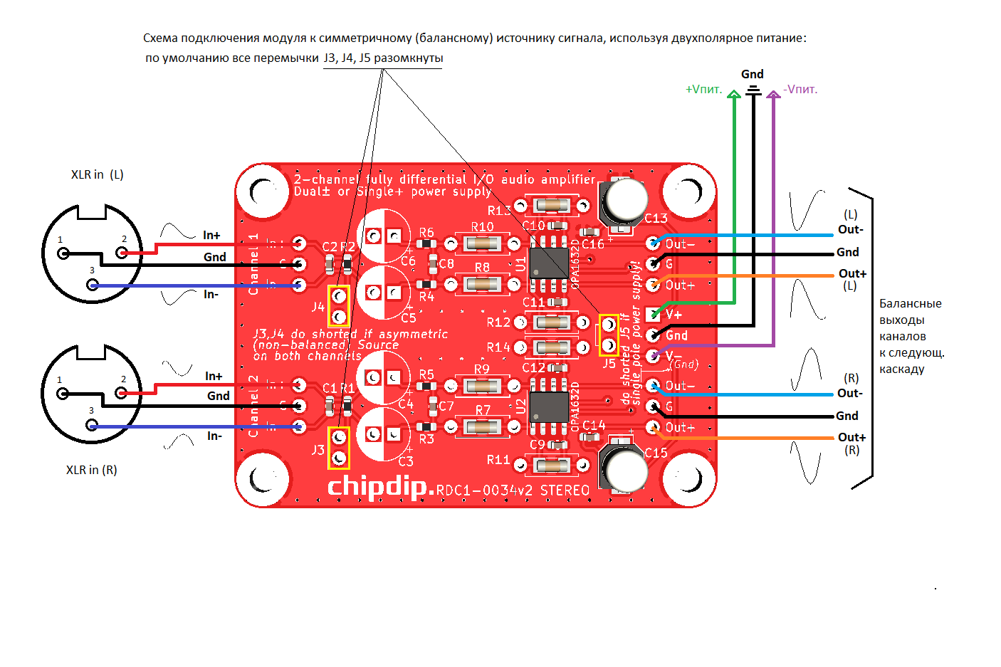 схема балансного подключения