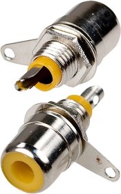 1-290 YE (RS-104), гнездо RCA металл на корпус желтый