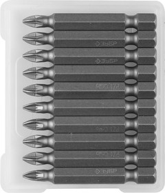 26003-1-50-10, ЗУБР 10 шт, PZ1, 50 мм, кованые биты (26003-1-50-10)