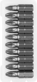 26003-2-25-10, ЗУБР 10 шт, PZ2, 25 мм, кованые биты (26003-2-25-10)