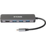 D-Link DUB-2333/A1A Док-станция с разъемом USB Type-C, 3 портами USB 3.0, 1 портом USB Type-C/PD 3.0 и 1 портом HDMI