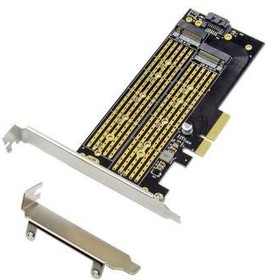 Фото 1/8 ORIENT C301E, Переходник PCI-Ex4- NGFF (M.2) M-key PCI-E SSD + SATA- NGFF (M.2) B-key SSD, тип 2230/2242/2260/ 2280/22110, SATA кабель и 2 п