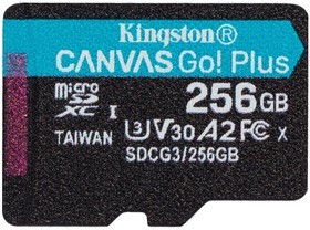 Фото 1/10 Карта памяти Kingston Canvas Go! Plus microSDXC UHS-I Cl10, SDCG3/256GBSP