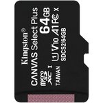 Карта памяти Kingston Canvas Select Plus microSDXC UHS-I, SDCS2/64GBSP