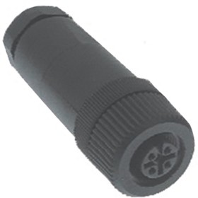 B 8181-0, Circular Connector, 8 Contacts, Cable Mount, M12 Connector, Plug, Female, IP67, B Series
