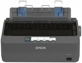 Фото 1/4 Принтер матричный Epson LX-350 черно-белая печать, A4, цвет черный [c11cc24031/c11cc24032]