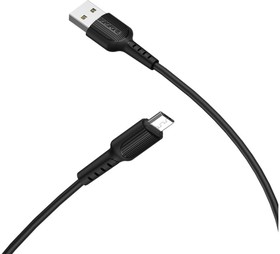 Фото 1/2 Usb кабель bx16 easy microusb, 1м, pvc, черный 0L-00043168