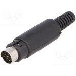 MDC-008, Connector: DIN mini; plug; male; PIN: 8; soldering; for cable