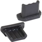 Rubber plug microUSB 02 black, Силиконовая заглушка для micro USB-разъема ...