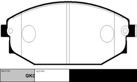 Фото 1/2 Колодки тормозные дисковые передние Hyundai Galloper 3.0i/2.5TD 98 (нов арт GK0471) CKKH-17