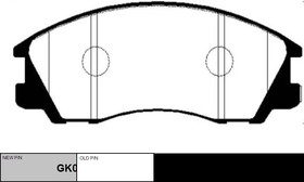 GK0476, GK0476_колодки дисковые передние!\ Hyundai Terracan 2.5TD/2.9CRDi/3.5i V6 01