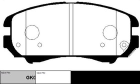 ckkk-1, Колодки тормозные дисковые HYUNDAI Grandeur 2009 - 2011 / Sonata 2001 - 2010 / NF 2008 - 2010 / Tuc