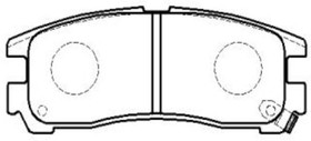 Фото 1/2 Колодки тормозные дисковые задние Mitsubishi Galant 1.8-2.5/2.0D/GDi 92-00/Eclipse 95 (нов арт GK0574) CKM-6