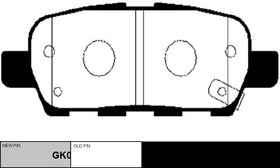 Колодки тормозные дисковые задние Nissan Murano/X-Trail 2.0-3.5 03 (нов арт GK0981) CKSS-7