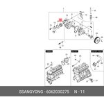 6062030275, Термостат SSANGYONG Actyon (06-),Kyron (05-),Actyon Sports ...