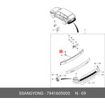 7941605000, Пистон SSANGYONG Rexton (02-) бампера переднего OE