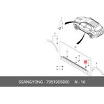 7951905800, Клипса SSANGYONG Actyon (06-/10-),Kyron (05-),Actyon Sports ...