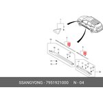 7951921000, Клипса SSANGYONG Actyon (06-),Kyron (05-),Actyon Sport (06-) OE