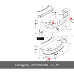 8251205000, Пистон SSANGYONG Actyon (06-/10-),Kyron (05-),Actyon Sports (06-/12-) OE