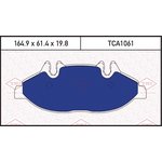 TCA1061, Колодки тормозные дисковые /комплект 4 шт/
