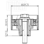 CM 3077, Ролик ГРМ Chery Tiggo T11 06-, FL 13- 1.6i/2.0i опорный Trialli