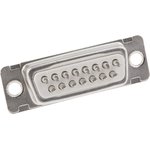 15 Way Panel Mount D-sub Connector Socket, 2.74mm Pitch