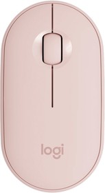 Фото 1/10 Мышь беспроводная Logitech Pebble M350 Pink розовая, оптическая, 1000dpi, 2.4GHz, USB-ресивер, бесшумная, под обе руки