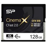 SP128GICFX511NV0BM, Memory Card, CFast, 128GB, 540MB/s, 450MB/s, Black