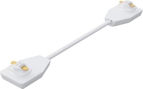 Фото 1/10 09-128 Коннектор гибкий, однофазный, для накладного/подвесного шинопровода, IP20, 210х32х18мм, белы