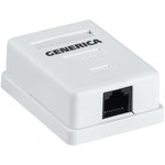 CS2-1C5EU-12-G, Розетка инф. настенная RJ45 кат. 5Е UTP 1 порт GENERICA